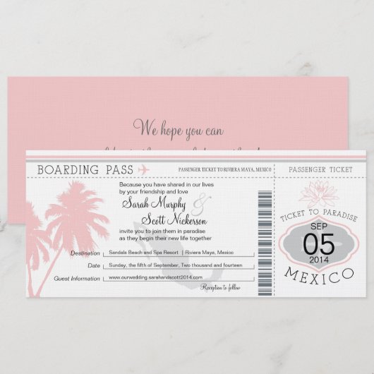 Mexico-instapkaart bestemming bruiloft kaart (Voorkant / Achterkant)