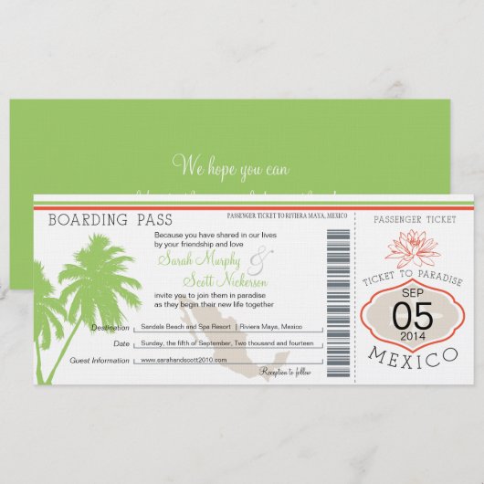 Mexico-instapkaart bestemming bruiloft kaart (Voorkant / Achterkant)