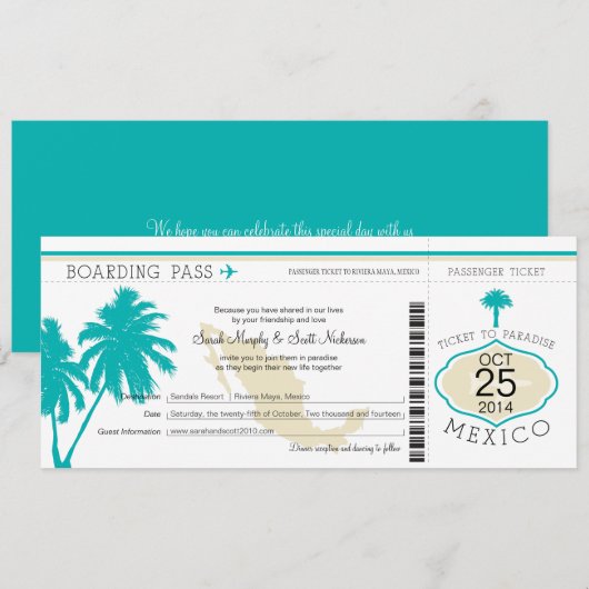 Mexico-instapwedstrijd Kaart (Voorkant / Achterkant)