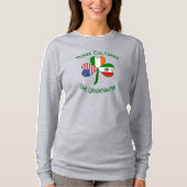 Mexico Irish USA Flag Shamrock Personalized Women T-shirt (Voorkant)