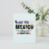 Mexico is aan het bellen en ik moet gaan Vaceren Briefkaart (Staand voorkant)