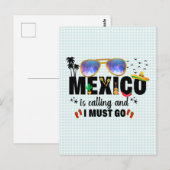 Mexico is aan het bellen en ik moet gaan Vaceren Briefkaart (Voorkant / Achterkant)