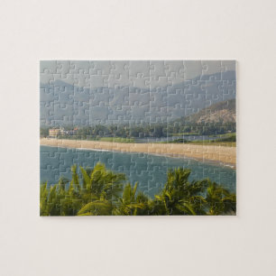 Mexico, Jalisco, Barra de Navidad. Stadsstrand Legpuzzel