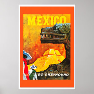 Mexico Jaren '60 Oude Reisposter Klassieker Poster