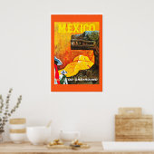 Mexico Jaren '60 Oude Reisposter Klassieker Poster (Keuken)