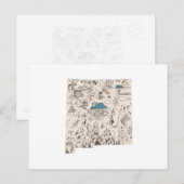  Mexico - kaart Antiek -  Afbeelding (Voorkant / Achterkant)