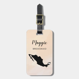 Mexico Kaart Bagagelabel, Trouwfeest Verwelkoming Bagagelabel