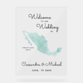 Mexico-kaart | Cabo | Welkom bestemmingsbruiloft Acryl Bord (Voorkant)