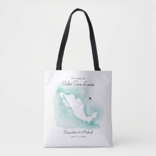 Mexico-kaart   Cabo   Welkom bestemmingsbruiloft Tote Bag