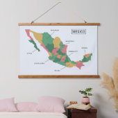 Mexico-kaart Hangend Wandkleed (Slaapkamer)