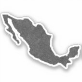 Mexico kaart ontwerp met verborgen grenzen sticker (Voorkant)