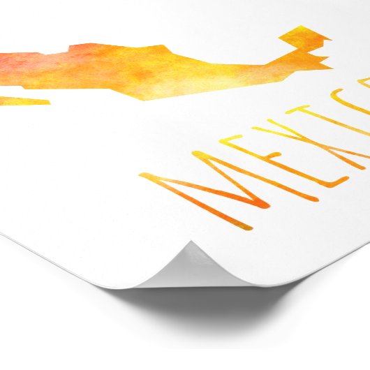 Mexico-kaart Poster (Hoek)