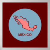 Mexico-kaart Poster (Voorkant)