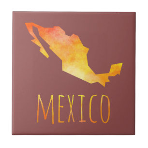 Mexico-kaart Tegeltje