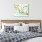 Mexico - Kaart van Mexico Canvas Afdruk (Insitu (Slaapkamer))