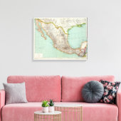 Mexico - Kaart van Mexico Canvas Afdruk (Insitu (Woonkamer))