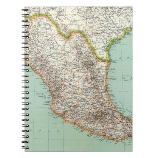 Mexico - Kaart van Mexico Notitieboek (Voorkant)