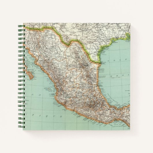 Mexico - Kaart van Mexico Notitieboek (Voorkant)