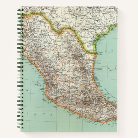 Mexico - Kaart van Mexico Notitieboek (Voorkant)