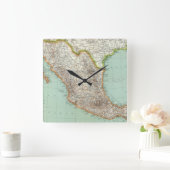 Mexico - Kaart van Mexico Vierkante Klok (Huis)