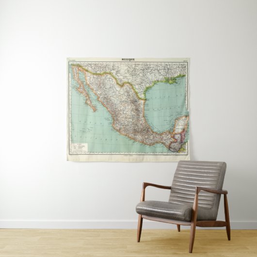 Mexico - Kaart van Mexico Wandkleed (In Situ (horizontaal))