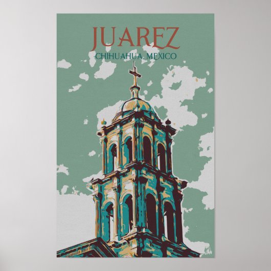 Mexico, kathedraal van Ciudad Juarez, Chihuahua Po Poster (Voorkant)