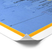 "Mexico: Klassieke KAART 1973 ... Poster (Hoek)