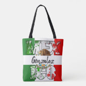 Mexico kleuren Persoonlijke boodschappentas Tote Bag (Achterkant)