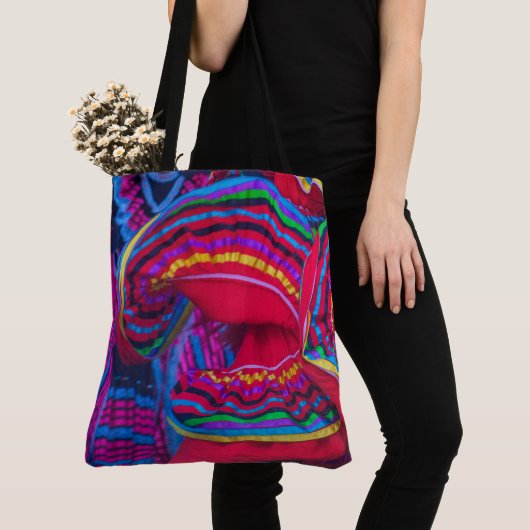Mexico Kleurrijk Patroon Folklore Dansrokken Tote Bag (Dichtbij)