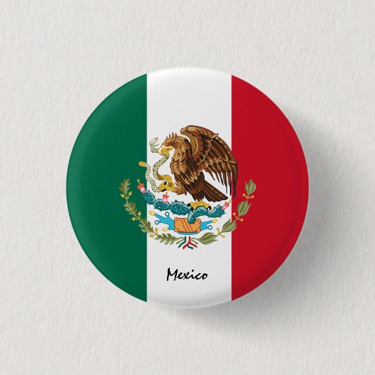Mexico-knop, patriottische Mexicaanse vlag mode Ronde Button 3,2 Cm (Voorkant)