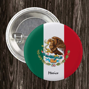 Mexico-knop, patriottische Mexicaanse vlag mode Ronde Button 3,2 Cm