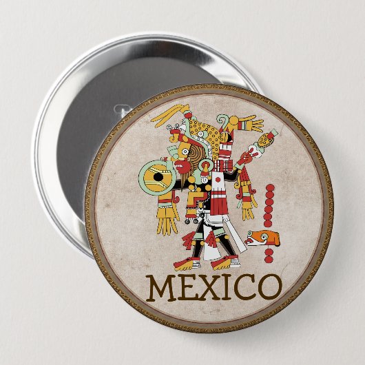 Mexico Knop Ronde Button 4,0 Cm (Voorkant /achterkant)