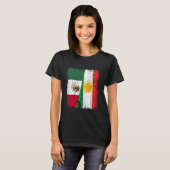 Mexico Koerdistan Half Vlag Mexicaanse Koerdische  T-shirt (Voorkant volledig)