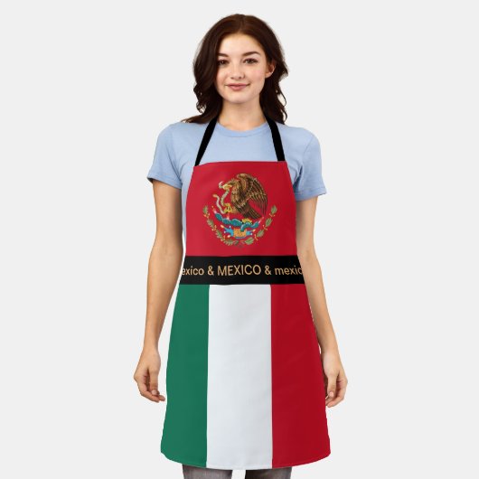 Mexico Koken, Mexicaanse vlag Chefs keuken Schort (Gedragen)