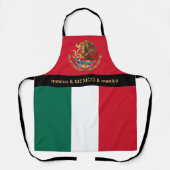 Mexico Koken, Mexicaanse vlag Chefs keuken Schort (Voorkant)