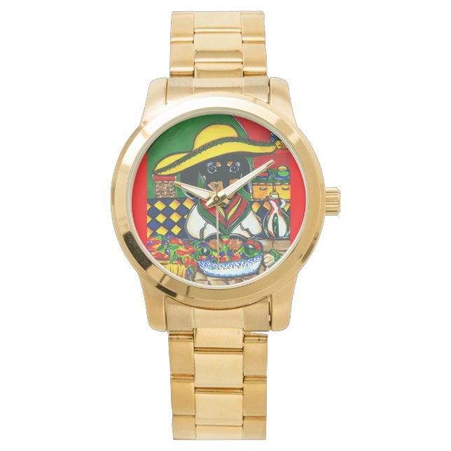 MEXICO KOKK DAHSHOND HORLOGE (Voorkant)