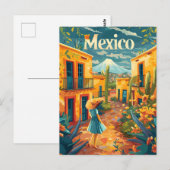 Mexico kunst briefkaart (Voorkant / Achterkant)