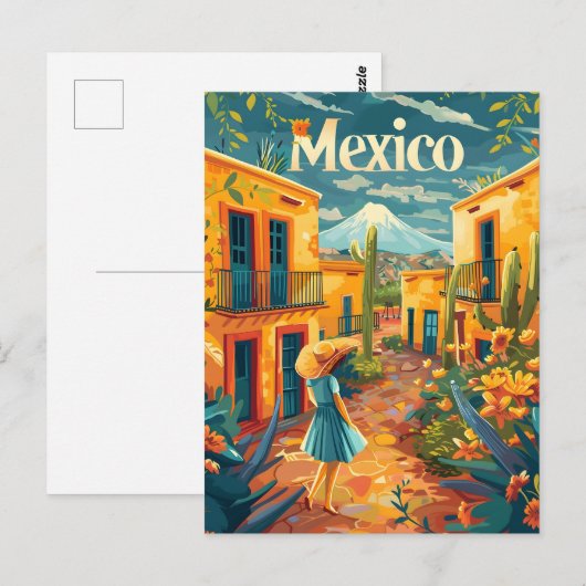 Mexico kunst briefkaart (Voorkant / Achterkant)