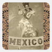 MEXICO  Kunst - Reizen - Vierkante Sticker (Voorkant)