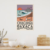Mexico Kust Kunstprint Chacahua Surfsceen Poster (Keuken)