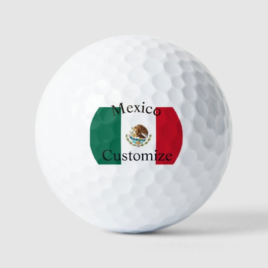 Mexico Land Vlag Thunder_Cove Golfballen (Voorkant)
