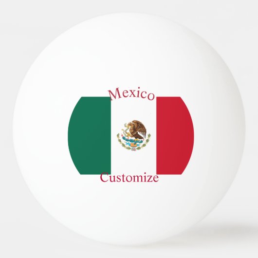 Mexico Land Vlag Thunder_Cove Pingpongbal (Voorkant)