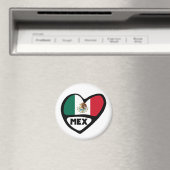 Mexico Landcode Vlag Hart, MEX Magneet (Insitu (Vaatwasser))