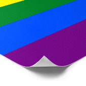 Mexico LGBT Gay Pride Rainbow-vlag Poster (Hoek)