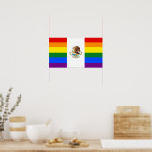 Mexico LGBT Gay Pride Rainbow-vlag Poster (Keuken)