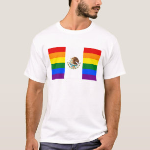 Mexico LGBT Gay Pride Rainbow-vlag T-shirt