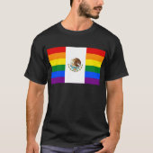Mexico LGBT Gay Pride Rainbow-vlag T-shirt (Voorkant)