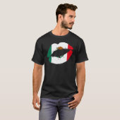 Mexico Lips Kiss Mexican Flag Pride Mexicana T-shirt (Voorkant volledig)