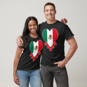  Mexico Love Heart Flag voor Mexicaanse Pride T-shirt (Unisex)