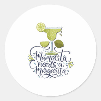 Mexico - Mama heeft Margarita nodig - licht Ronde Sticker